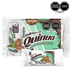 Galletas con quinua y Chispas sabor a chocolate y sabor Menta INCASUR x 180g (Bolsa)